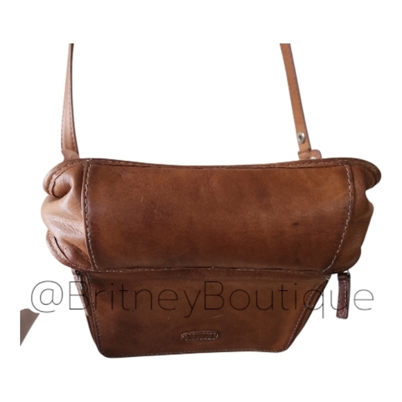 VINTAGE 90S Fossil | Leather Crossbody Bag - Picture 6 of 9